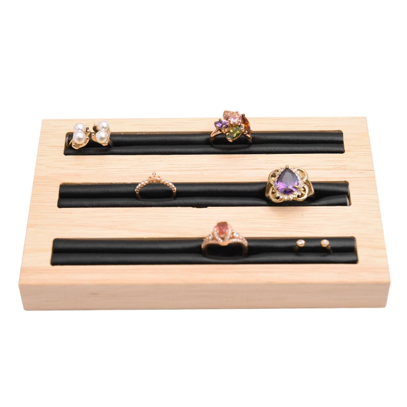 

Solid Wood Ring Display Tray Jewelry Display Stand Ring Display Showcase