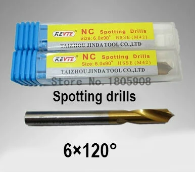 

Free shipping 2PCS M6.0 containing cobalt 120 degree chamfer drill positioning centre bit