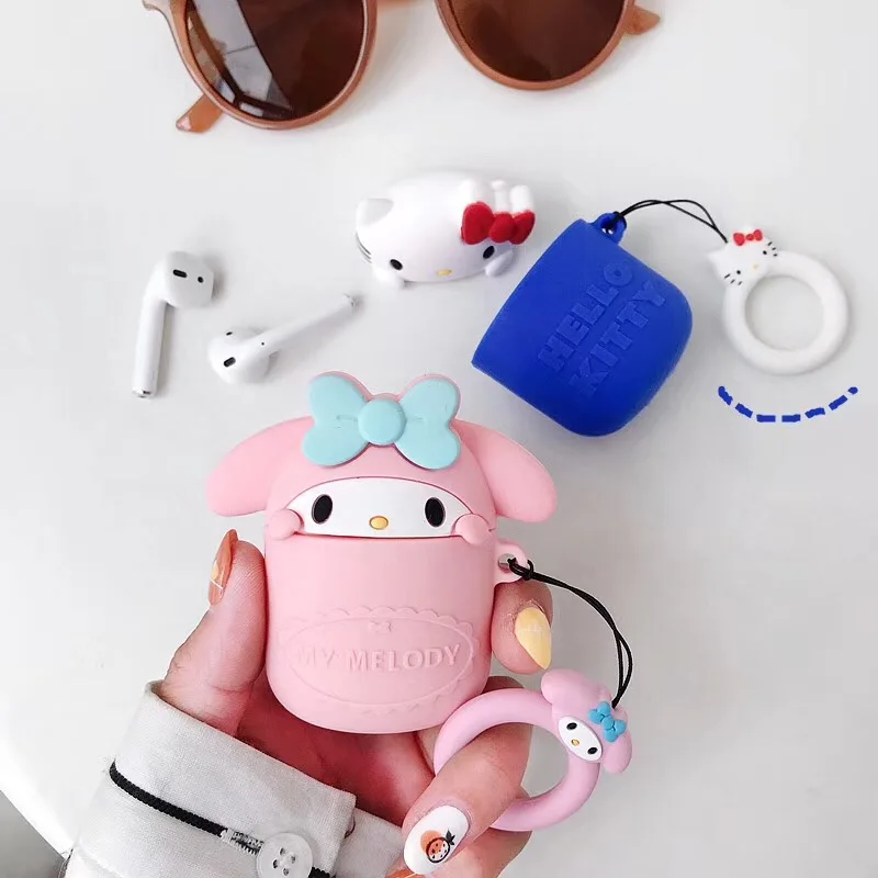 Милый защитный чехол Sanrio kitty cat my Melody для Apple AirPods зарядный Airpods 1 2 Мягкая