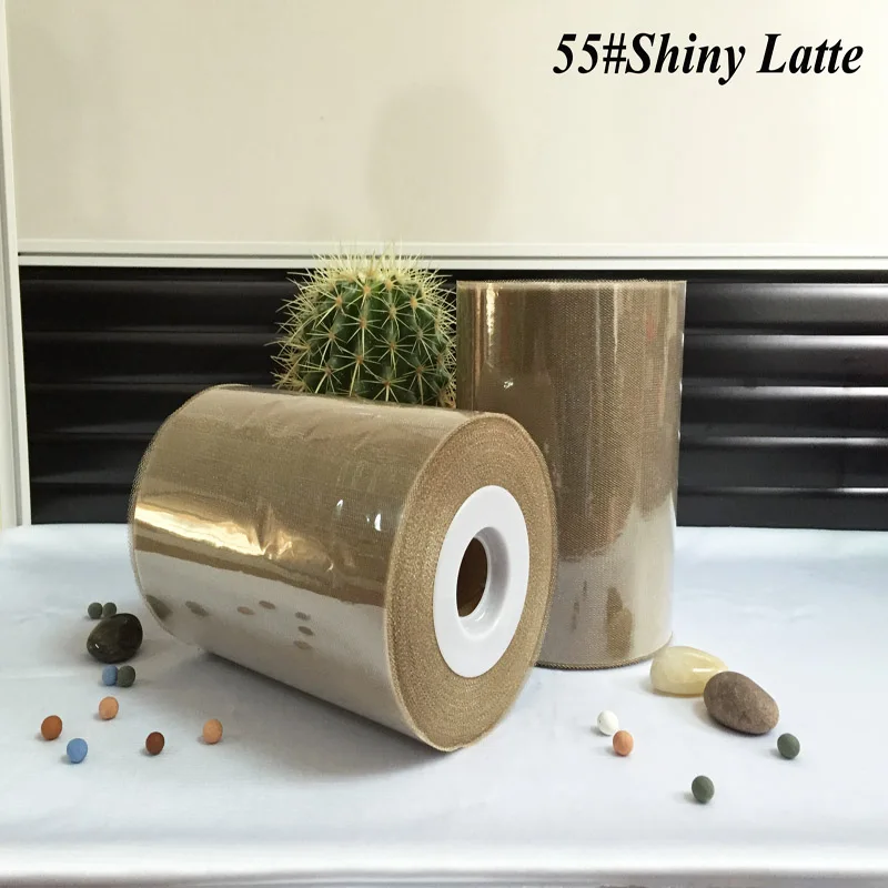 / Shimmering Latte Color 100yards Tulle Roll Spool