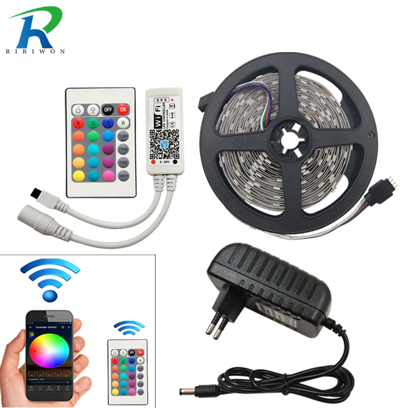 Гибкая светодиодная лента с Wi Fi 5 м 12 в пост. Тока 10/15/20 м|led strip 2835 rgb|2835 rgb5m rgb |