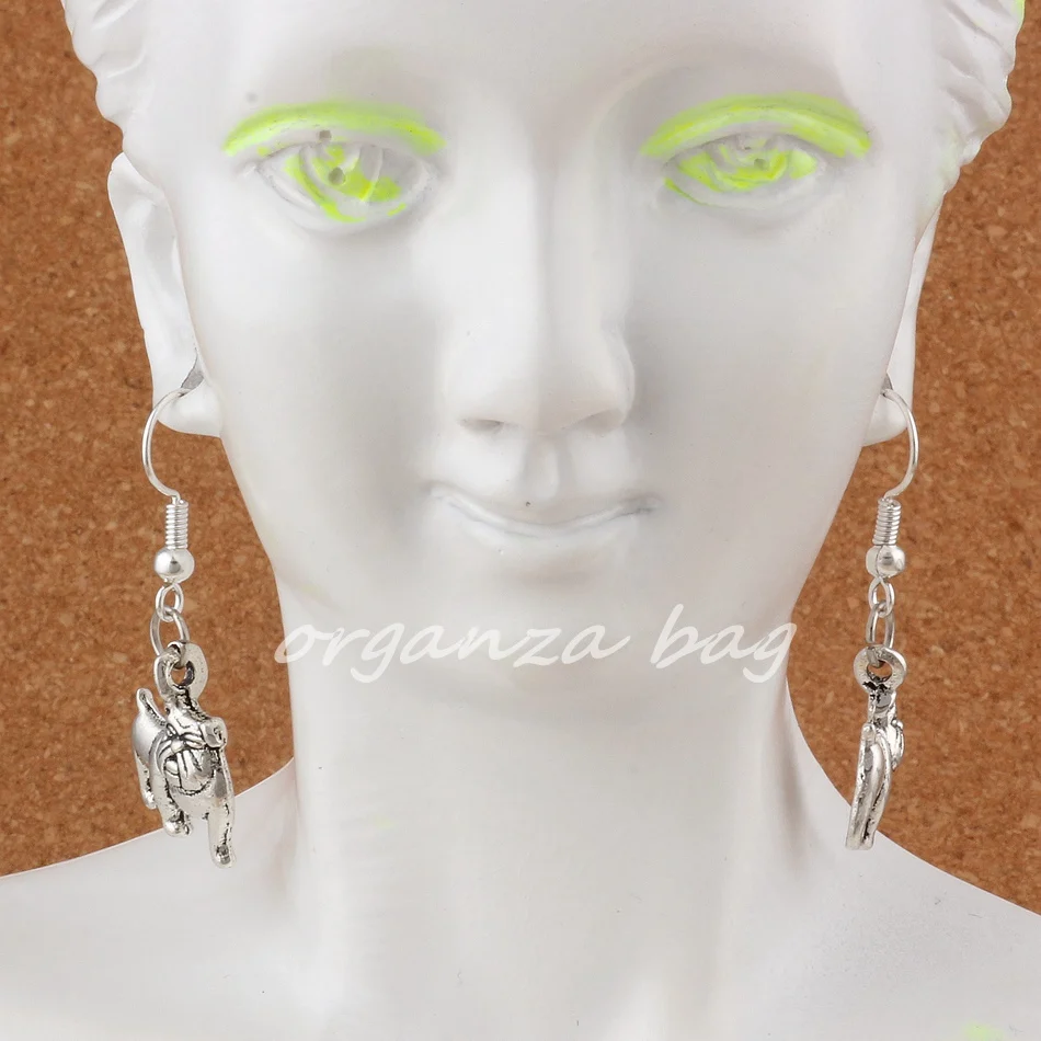 Сплав серьги с бульдогом рыбы крючок 12 пар/лот украшения для люстры 13x32 мм A