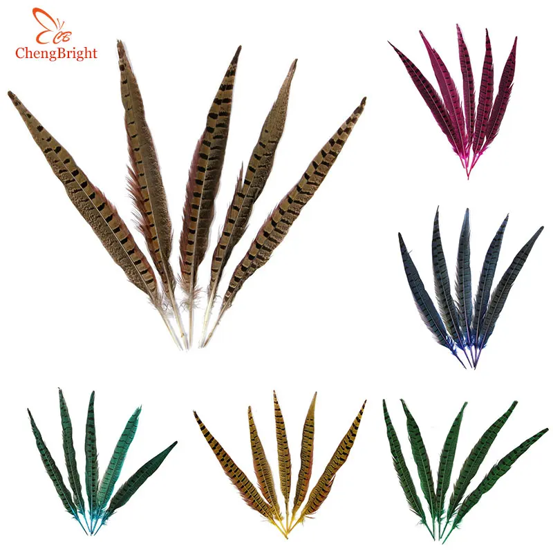 

ChengBright Nice 50 Pcs Natural Pheasant Tail Feathers 30-35CM 12-14inch DIY jewelry Wedding Decorations Feathers Pheasant Plume