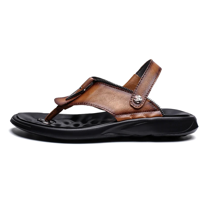 2019 г. Новые мужские вьетнамки летние пляжные шлепанцы массажные сандалии мужская