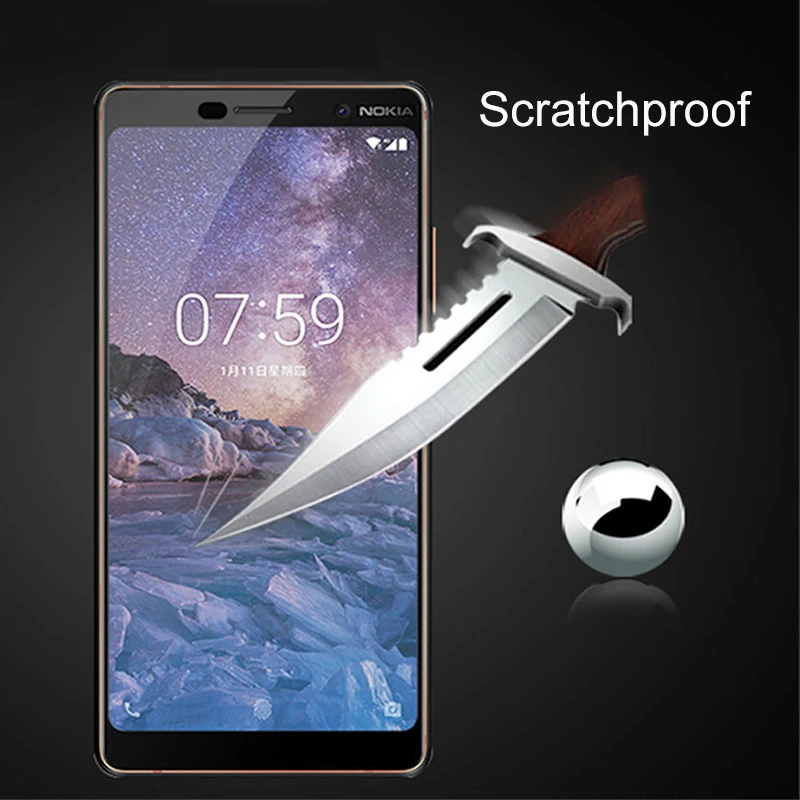 Tempered Glass for Nokia 7 Plus Anti-Explosion Full Cover Screen Protector Film For | Мобильные телефоны и аксессуары