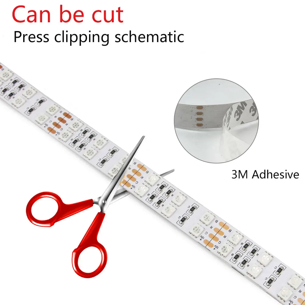 [DBF]DC 12V 5M 5050 SMD 600 светодиодный s IP67 водонепроницаемый RGB светильник IP20 двухрядный 120