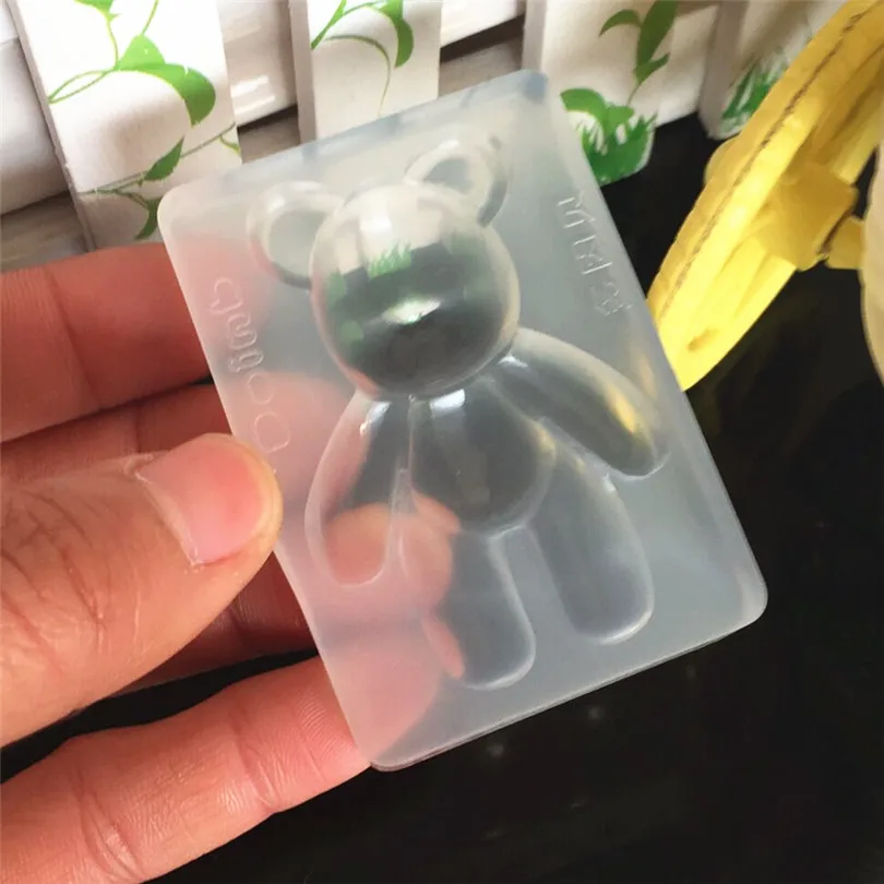 Силиконовые мишка кулон коллекцию украшений кристалл Плесень DIY слесарный