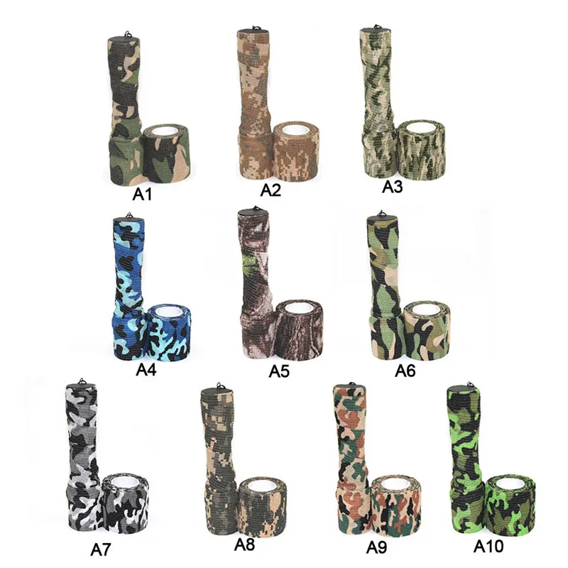 

Multi-functional Camo Tape Non-woven Self-adhesive Camouflage Wrap 5CM * 4.5M Hunting Cycling Waterproof Camo Stealth Tape