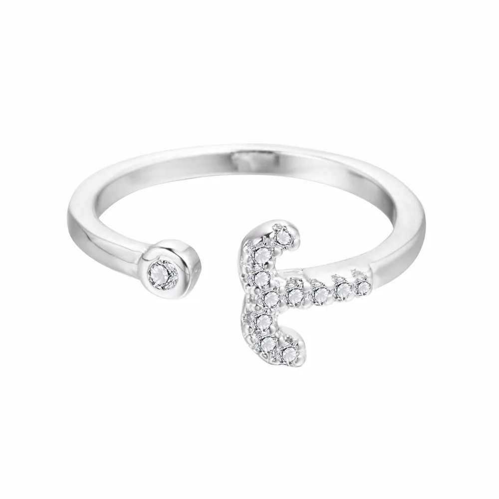 QIAMNI Овен звезда созвездия Зодиак круглые циркониевые волны Открытое кольцо