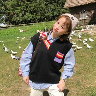 Женский свитер жилет хит продаж весна осень 2019|Жилеты| |