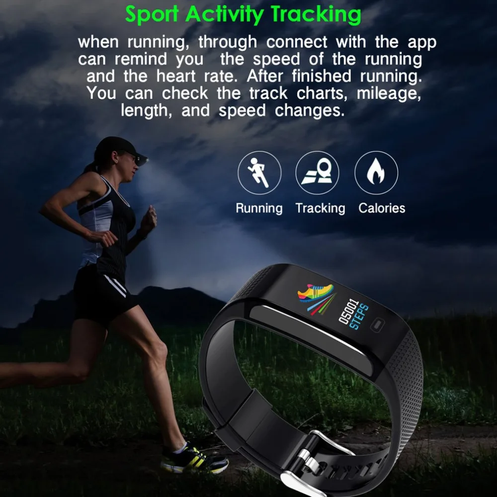 CK18S Smart Watch Color Screen Blood Pressure Heart Rate Monitor Remote Camera IP67 Waterproof Bluetooth Sports | Электроника