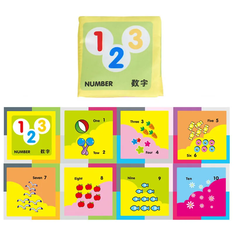 6 ШТ. Детские Ткань Книги Слово Фотография Intelligence Development Игрушки Раннее Обучение