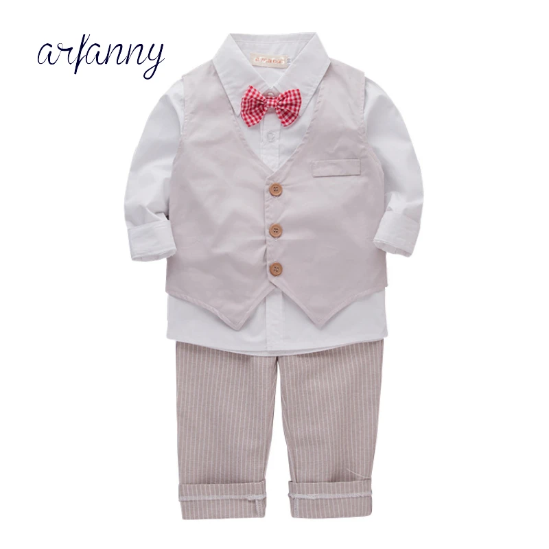ARFANNY/жилет джентльмена для мальчиков на день рождения костюмы из 3 предметов