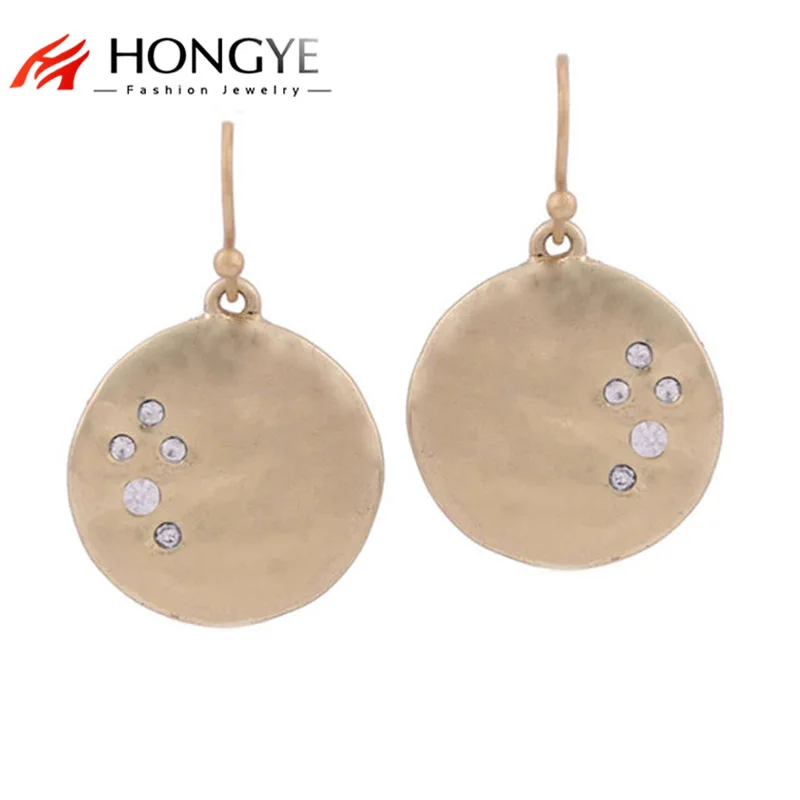 

Fashion Design Jewelry Round Shaped Shiny Crystals \ Pendant Statement Dangle Earrings for women