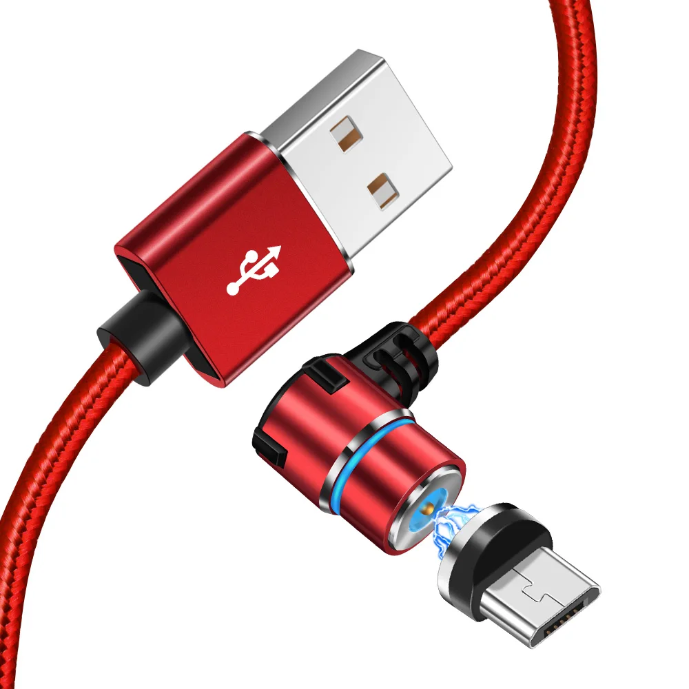 Магнитный зарядный кабель OLAF l-типа Micro usb type C провод для быстрой зарядки кабель USB C Microusb для iPhone huawei samsung xiaomi - Цвет: red with plug