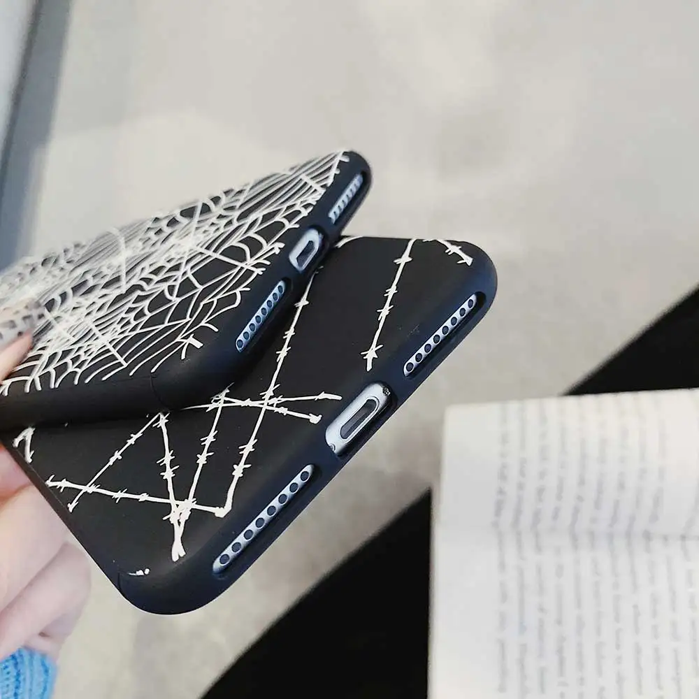 Boucho Soft TPU Phone Case For iphone XS MAX XR X Black Simple Scrub Back Cover 6 6S 7 8 plus Silicone Cases |