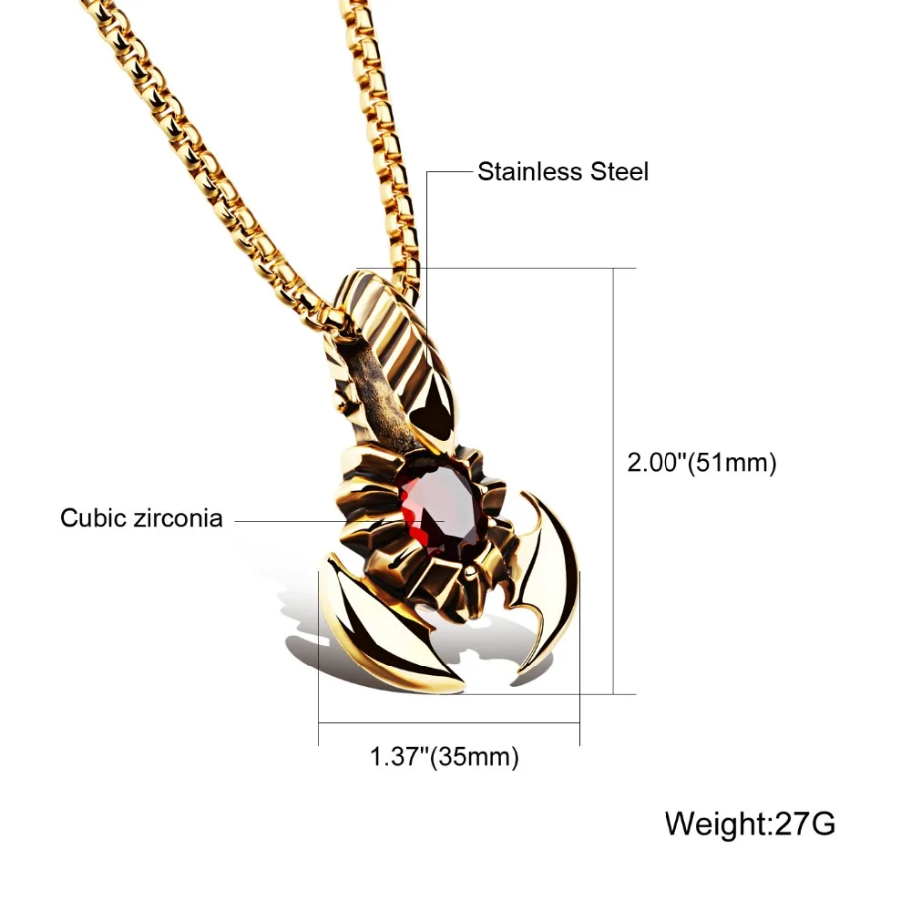 Fashion first act the role ofing is tasted The scorpion magic man necklace titanium steel pendant light tide male sparepart | Украшения и