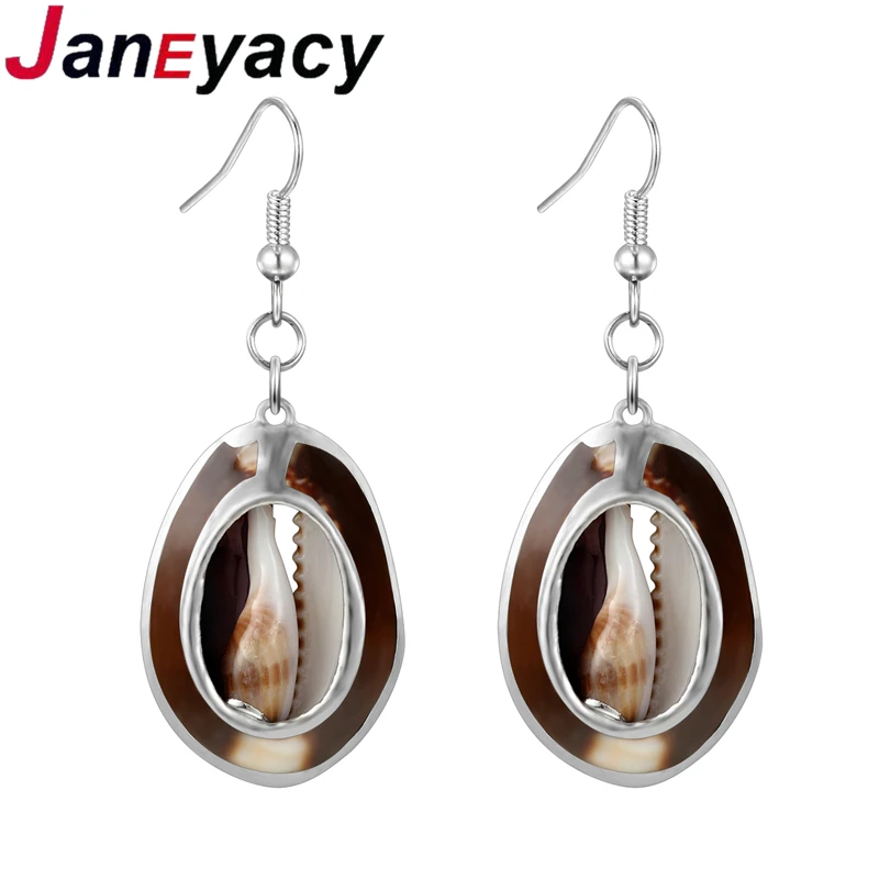 Janeyacy 2018 New Natural Conch Shell Earrings Girl Casual Fashion Bijoux Women's Jewelry Pendientes | Украшения и аксессуары