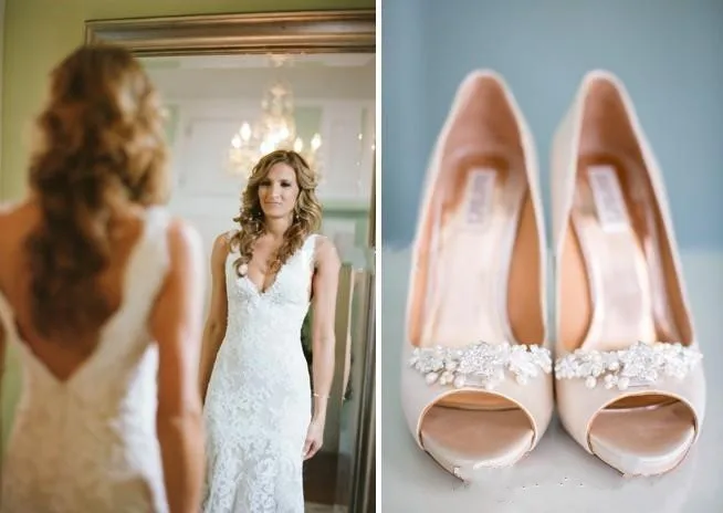 2017 Полное Кружева Свадебные Платья Глубокий V Шеи Спинки Рукавов Русалка Часовня