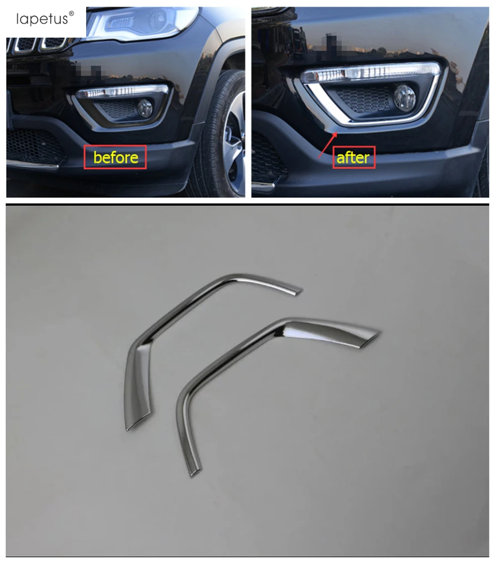 Аксессуары Lapetus подходят для Jeep Compass 2017 2020 передние противотуманные фары лампа