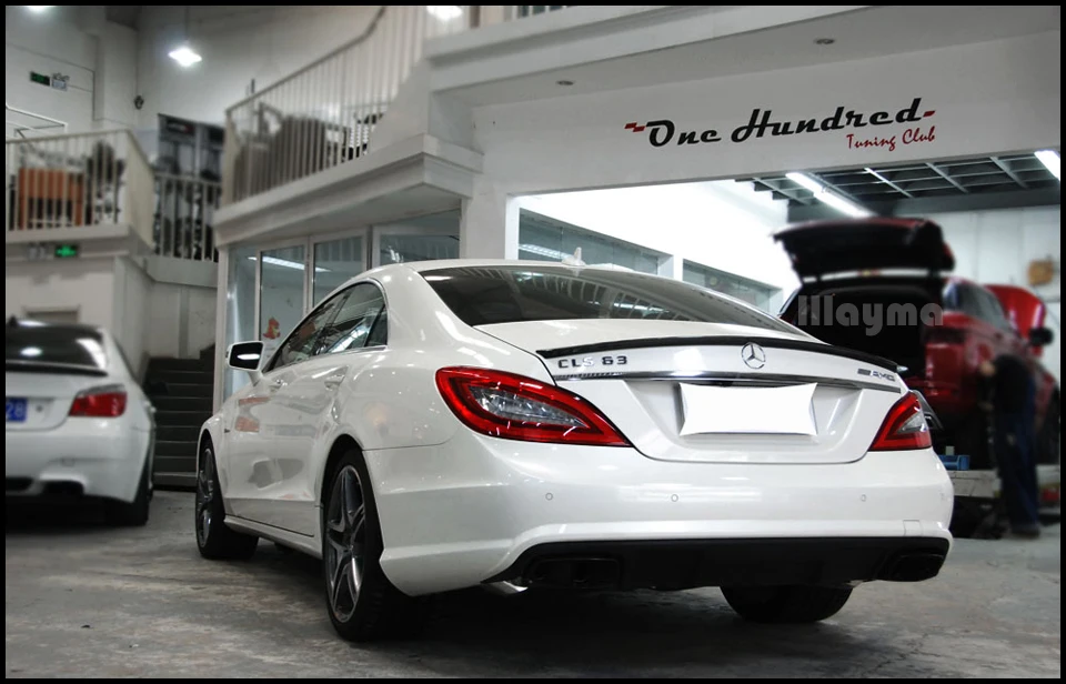 AMG Стиль углеродное волокно задний багажник спойлер для Benz класс CLS CLS250 CLS350 CLS63 AMG W218 2012- год автомобиль спойлер заднего крыла
