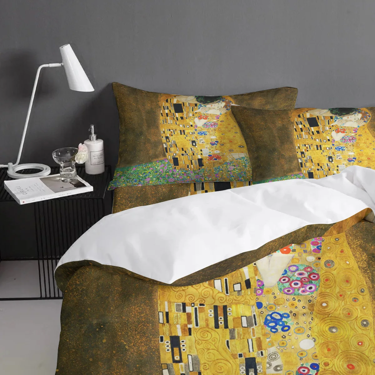 Gustav Klimt The Kiss Пододеяльник 3D хлопок размер King Size пододеяльник комплект постельное