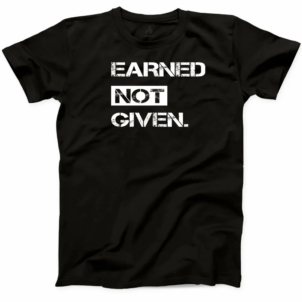 2019 новый летний Для мужчин заработал не Фитнес футболка мотивационные Мужская