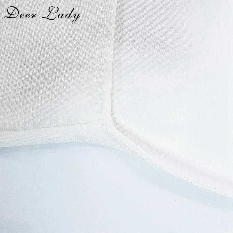 Deer Lady Summer Bandage Dress 2017 Women Mini Sexy Club Wear Strapy Backless Celebrity White | Женская одежда