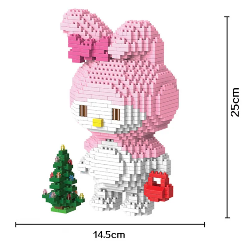 Большой размер My Melody Kitty Сделай Сам-Сборка строительные блоки игрушки игра