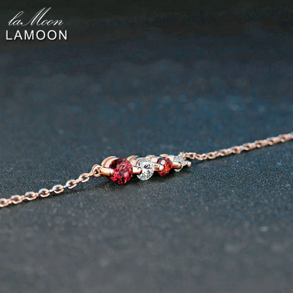 Женский браслет из серебра 100% пробы с натуральным гранатом | Украшения и