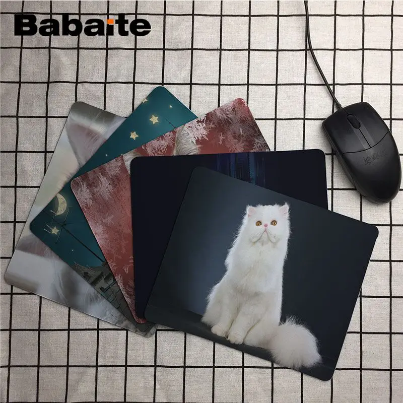 Babaite Custom Skin Cute Cat коврик для ноутбука компьютера размер 18x22 см 25x29 резиновые