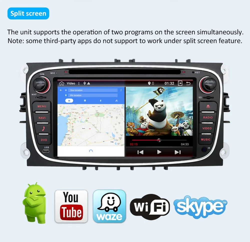 2din Android 10 автомобильный dvd плеер для Ford Mondeo focus S max smax Kuga c gps радио видео wifi BT