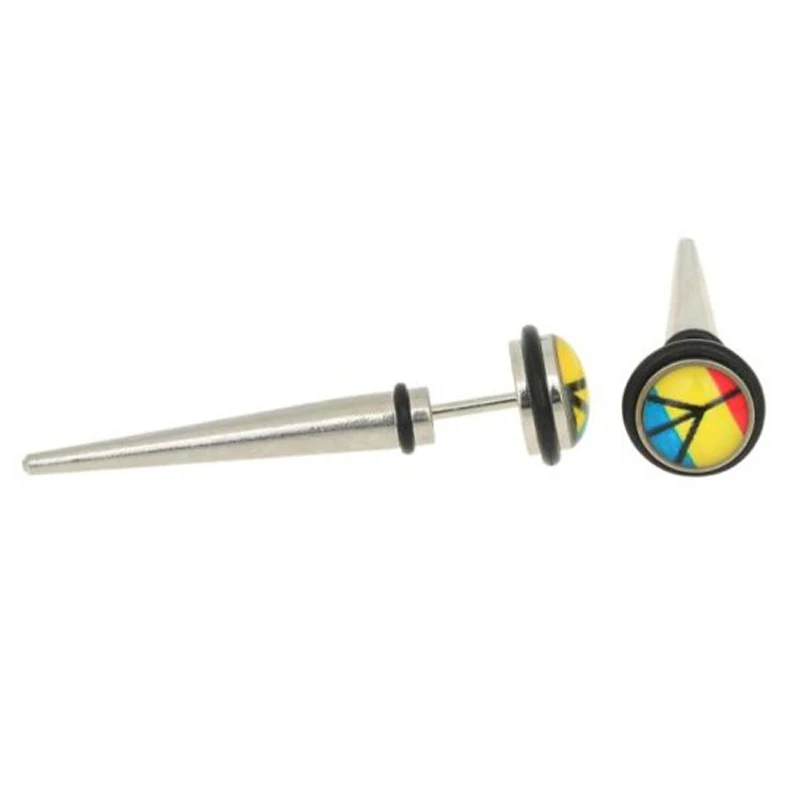 2 шт. новые из нержавеющей стали поддельные ушные конусные затычки растягиватель