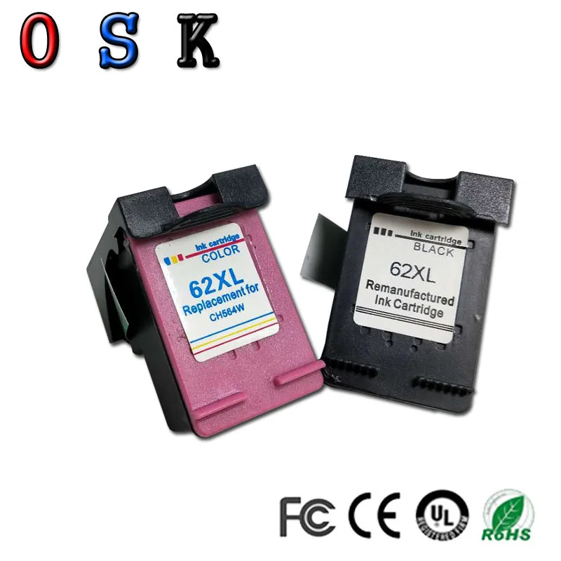 Чернильный картридж OSK 2PK совместимый с 62XL для hp62 62 5640 5660 7640 5540 5544 5545 5546 5548 Officejet 5740