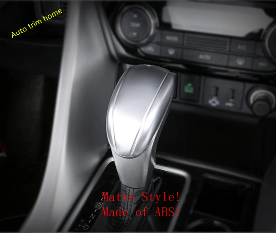 

Gear Shift Knob Head Handle Cover Trim ABS Fit For Mitsubishi Eclipse Cross 2018 2019 2020 2021 Matte / Carbon Fiber Look