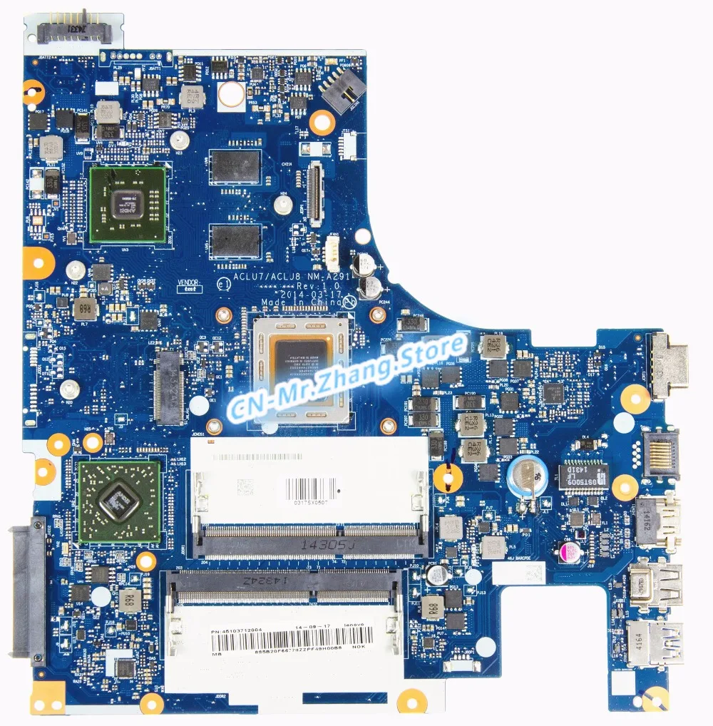 

SHELI FOR Lenovo Z50-75 G50-75 Laptop Motherboard W/ FOR A10-7300 CPU ACLU7 ACLU8 NM-A291 R6 255 GPU DDR3L