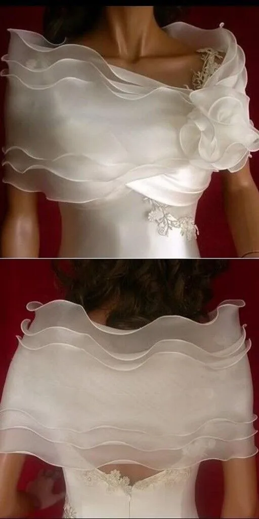 Романтическая накидка с открытыми плечами белая для свадьбы пляжа сада | Свадьбы