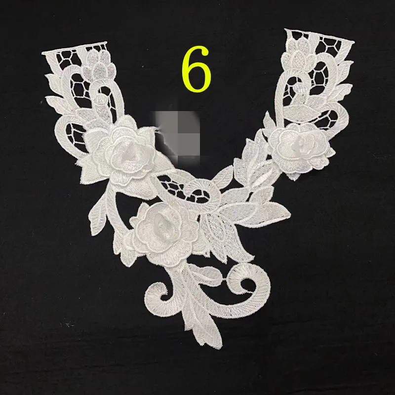 

26 styles available common size polyester embroidery guipure plain white collar applique,embroidery collar,XLF170923B