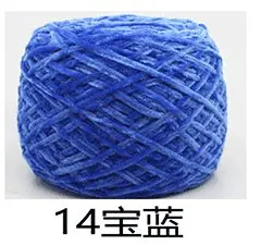 14 Royal blue Супер модная Высококачественная шенилловая пряжа, пряжи для вязания, красивый список 980-1000 г - Цвет: 14 Royal blue