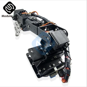 1Set Aluminium Robot 6 DOF Arm Mechanical Robotic Arm Clamp Claw Mount Kit Without Servos For Arduino DIY Robot Parts