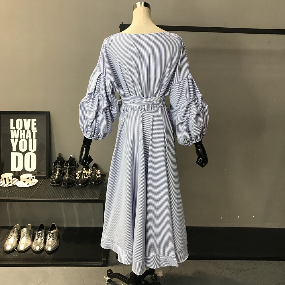 Женское платье GETSRING повседневное облегающее в полоску с треугольным вырезом и