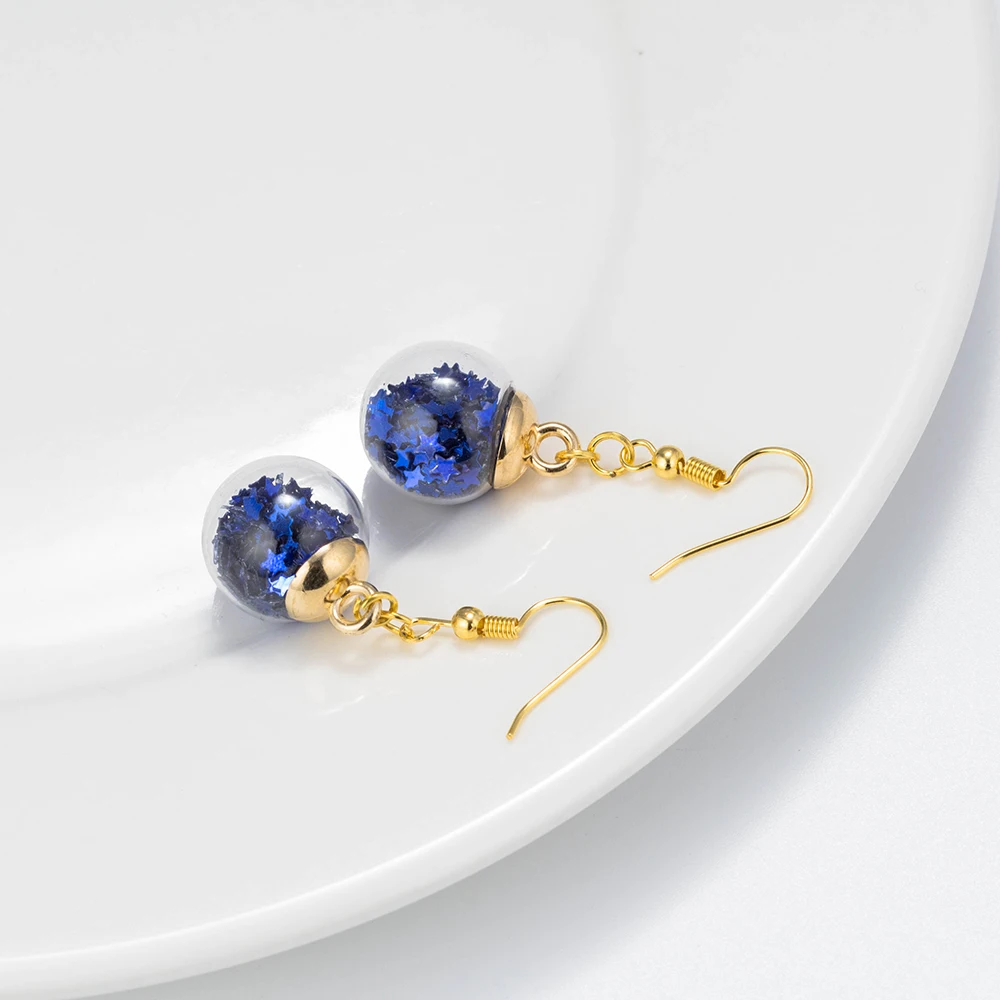 MEIBEADS модные серьги из сплава обруч красочные стеклянные шикарные звезды для