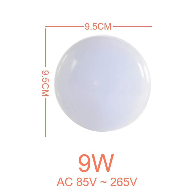 9W 9.5CM AC 85V-265V Потолочный светильник 9 Вт 13 Вт 18 Вт 36 Вт светодиодный круглый панельный светильник потолочный светильник поверхностного монтажа светодиодный потолочный светильник AC 85-265 в лампада светодиодный светильник - Цвет корпуса: 9W 9.5CM AC 85V-265V