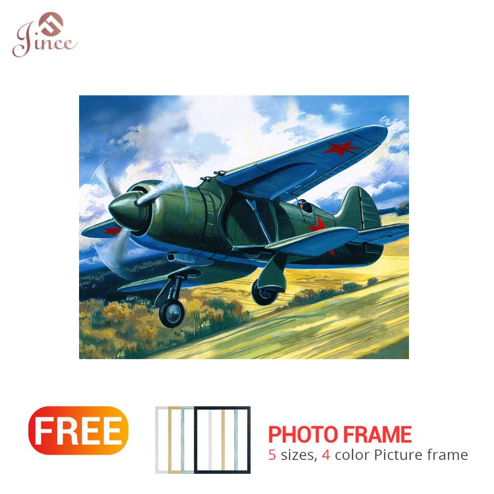 

5D DIY Diamond Painting Vehicle Air Force Combat Aircraft Diamond Cross Stitch Full Diamond Embroidery Rhinestones Home Decor