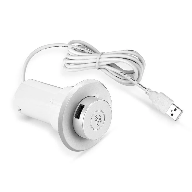 

Manually Press Lift Type Office Desk 5cm Round Hole Data Read Three USB2.0 Por Conversion Expansion Computer HUB Hub With Screw