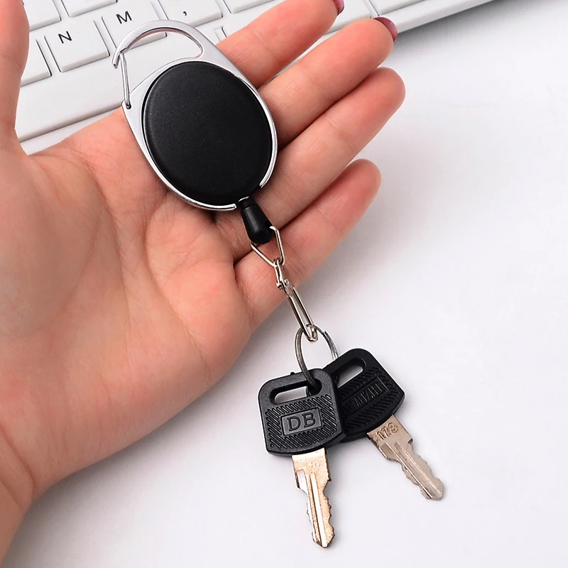 Выдвижной брелок для ключей ID значок АБС пластик держатель карт катушка