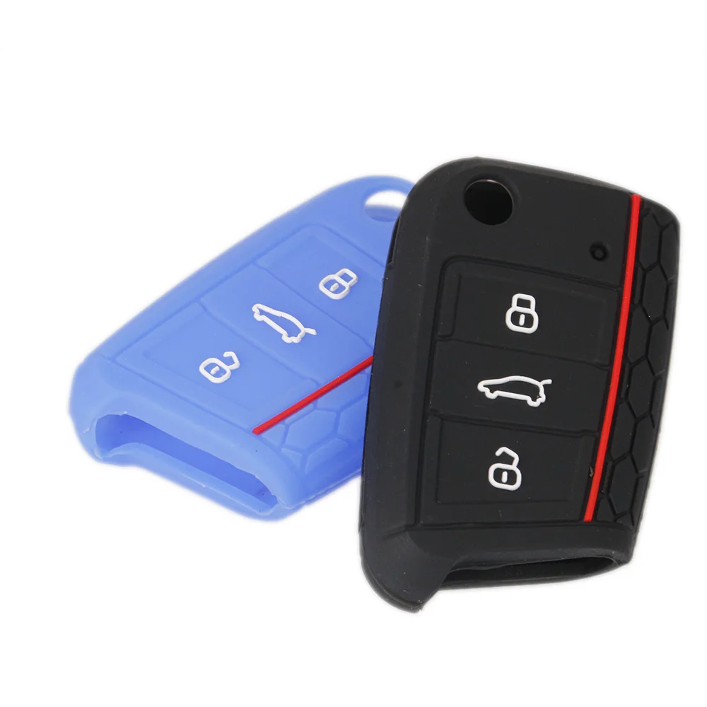 

Силиконовый чехол для ключей Golf 7 Tiguan для Skoda Octavia Kodiaq Karoq для SEAT Ateca Leon Ibiza чехол для ключей автомобиля 2015 2016 2017