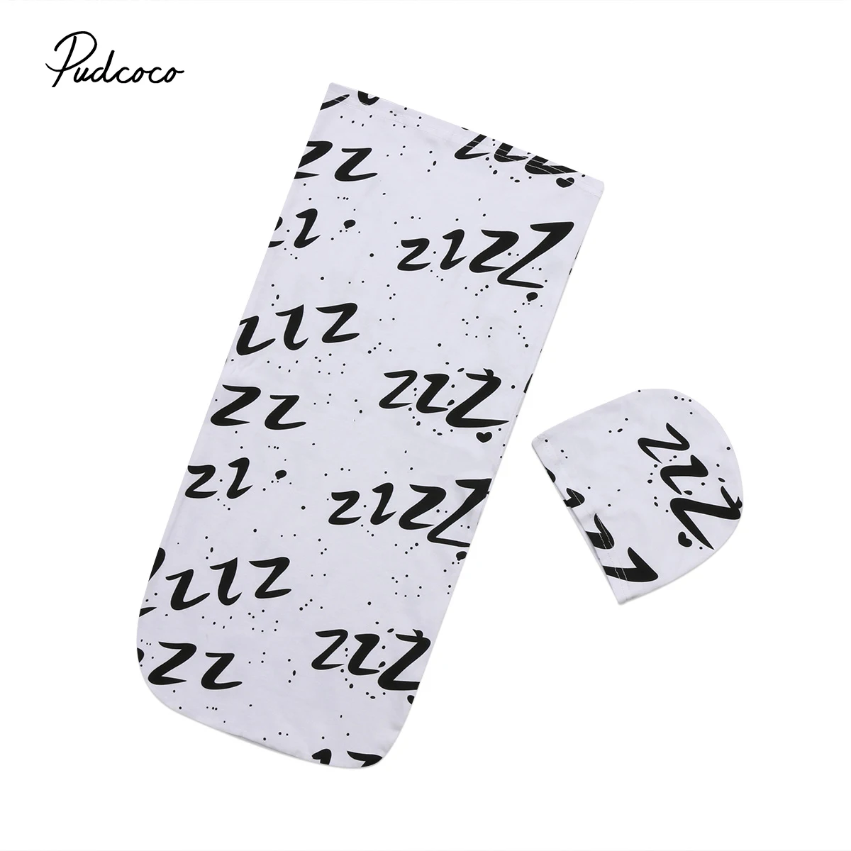 

Cute Cotton Newborn Baby Infant Swaddle Wraps ZZZ Print Swaddling Blankets Sleeping Bags Hats Outfits New