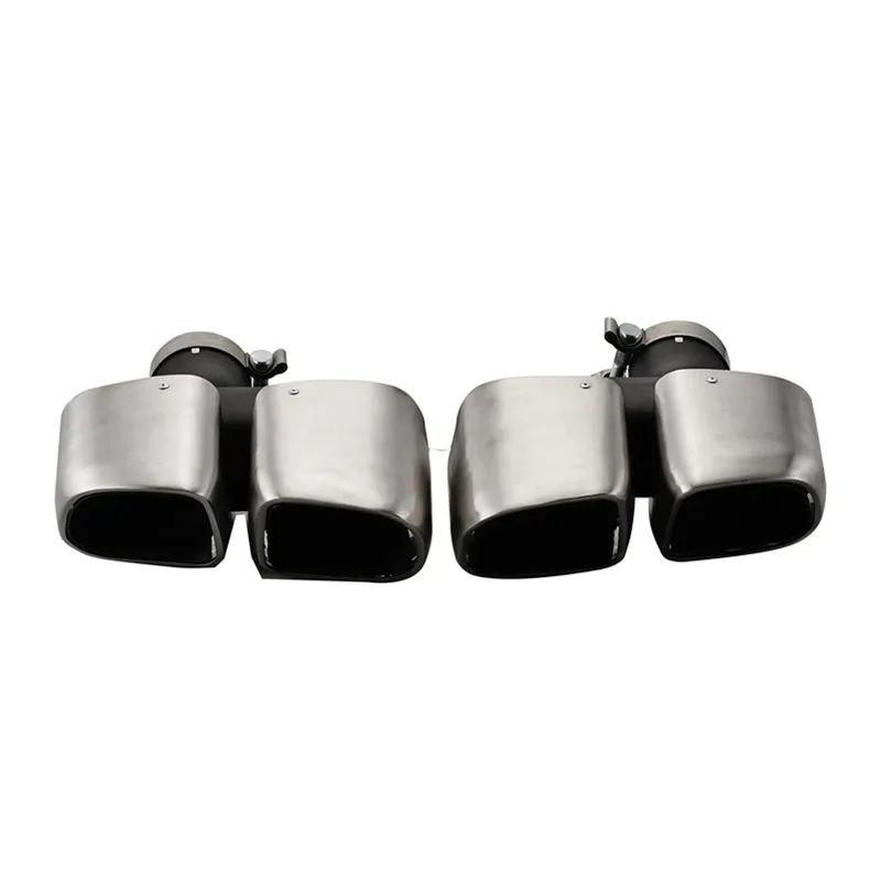 RASTP турбо стиль Серебряный цвет задние выхлопные наконечники глушитель труба для