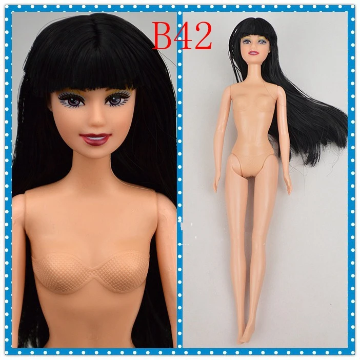 B42 Детская игрушка девочка подарок 5 раскладные игрушки 1/6 кукла, детская игрушка голый тело с головой для 1:6 BJD кукольный домик Рождественский подарок - Цвет: B42